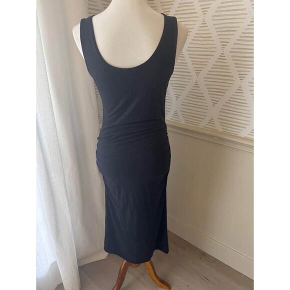 Athleta Women’s Medium Black Ruched Sides Midi Dress - Picture 4 of 6
